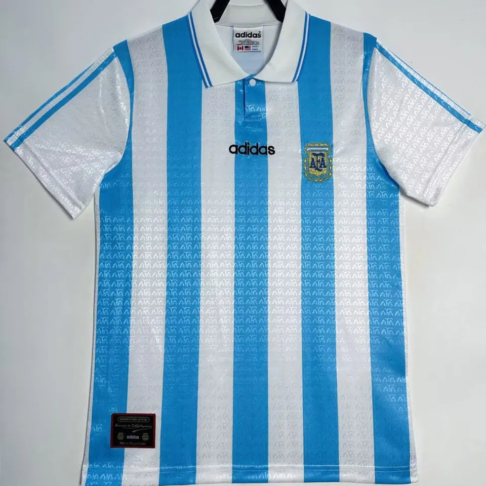 1994 Argentina Home Retro Soccer Jersey Front