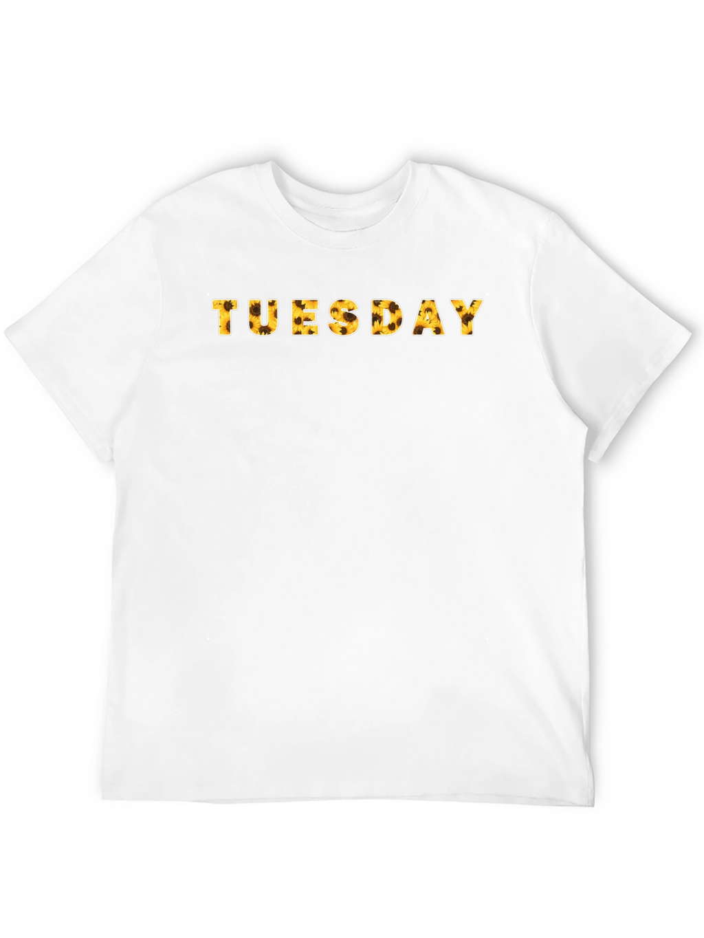Tuesday Sunflower Print Black T-Shirt