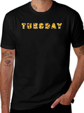 Tuesday Sunflower Print Black T-Shirt