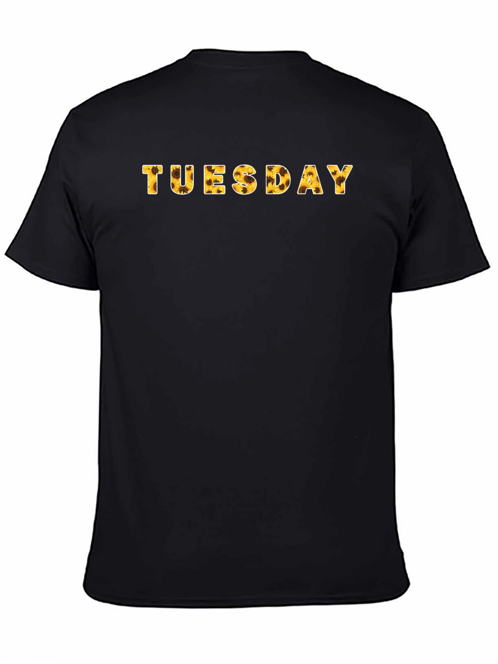Tuesday Sunflower Print Black T-Shirt
