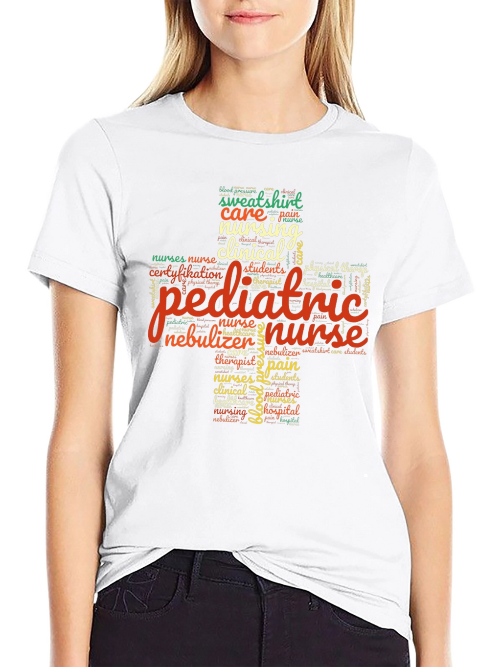 Pediatric Nurse Word Art T-Shirt - Unisex