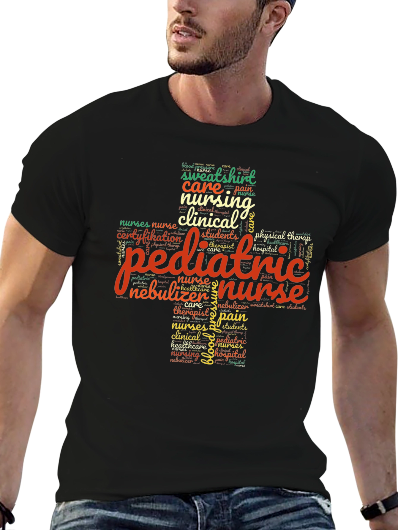 Pediatric Nurse Word Art T-Shirt - Unisex