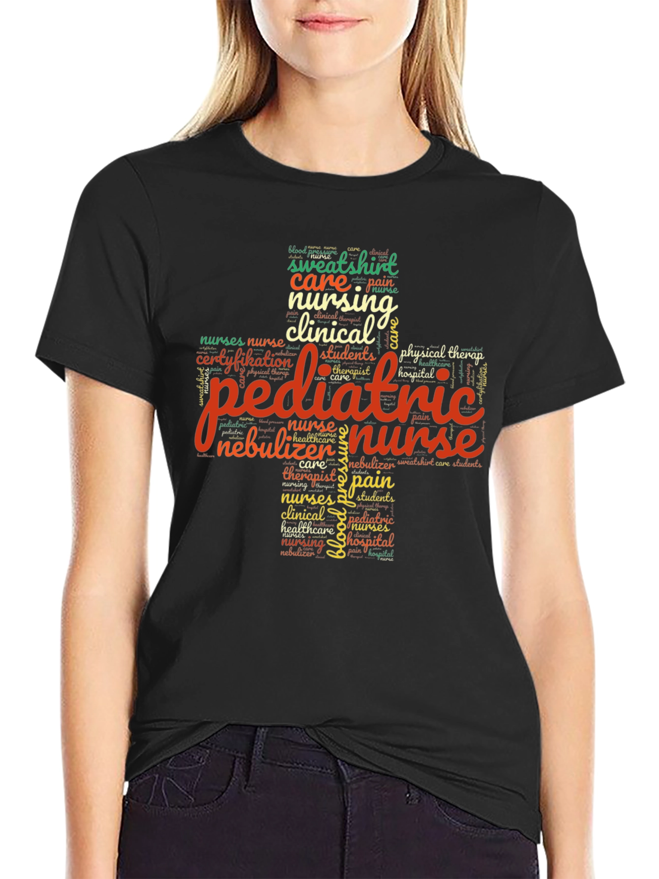 Pediatric Nurse Word Art T-Shirt - Unisex