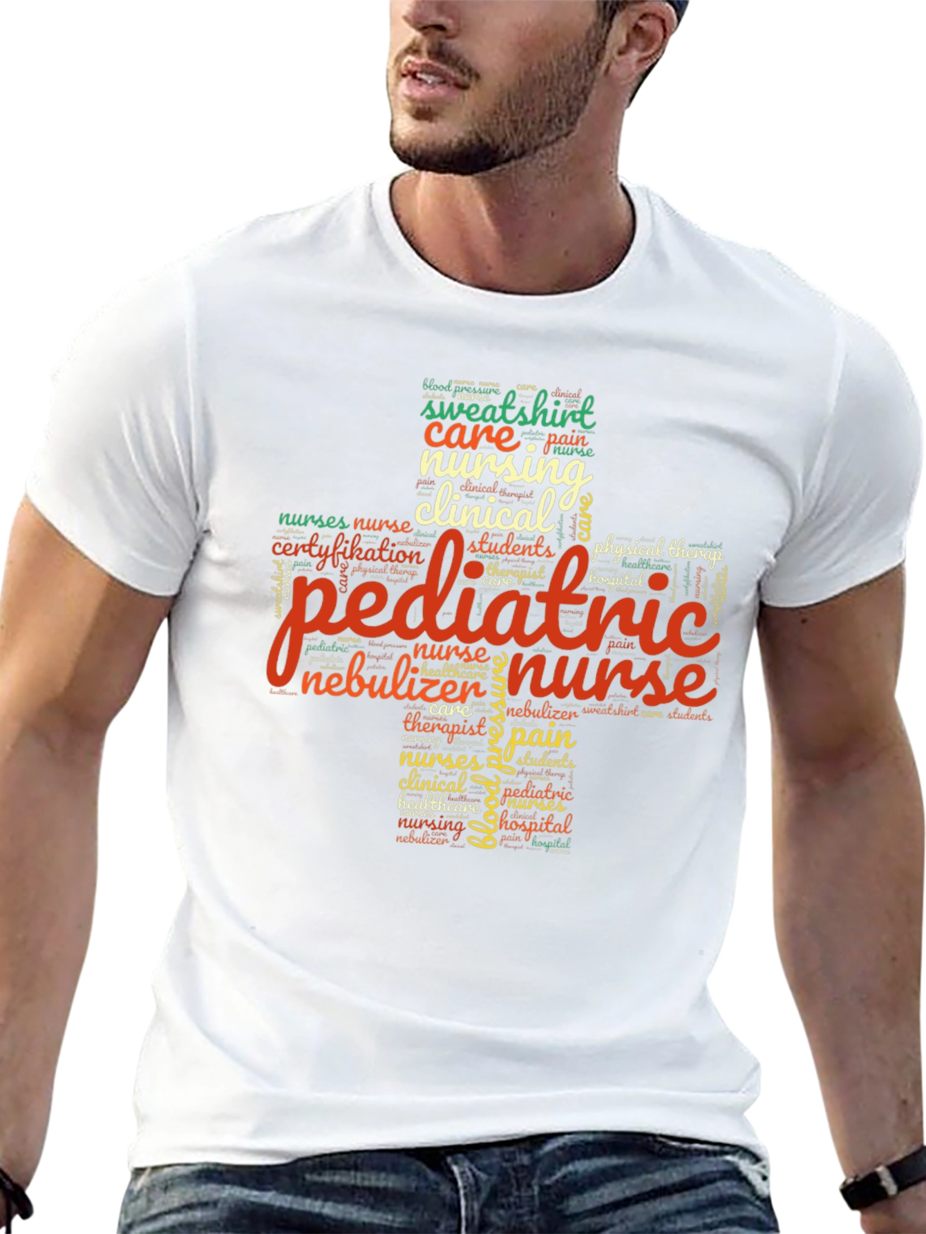 Pediatric Nurse Word Art T-Shirt - Unisex