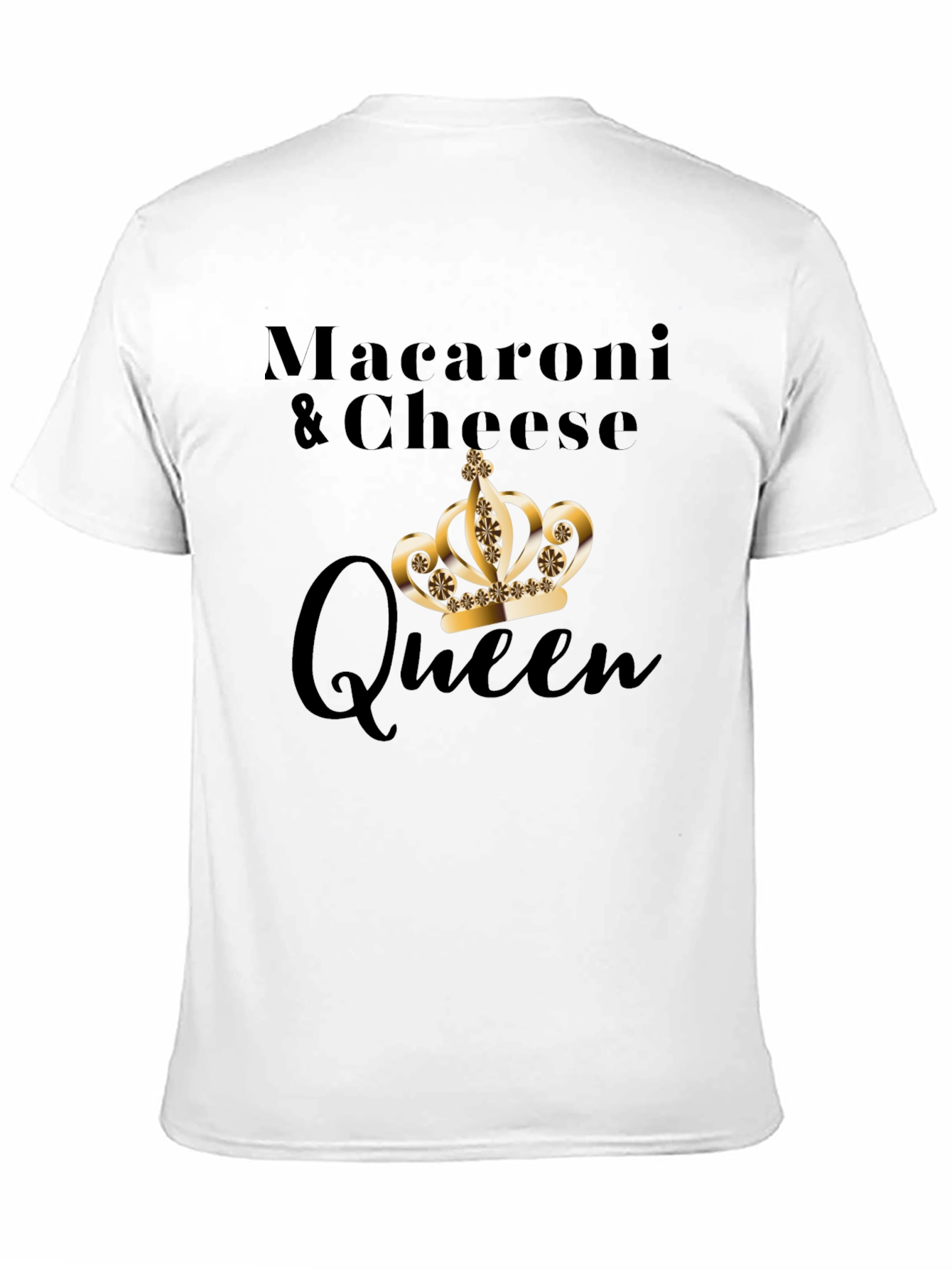 Macaroni & Cheese Queen Black T-Shirt