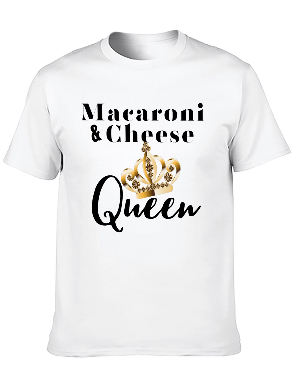 Macaroni & Cheese Queen Black T-Shirt