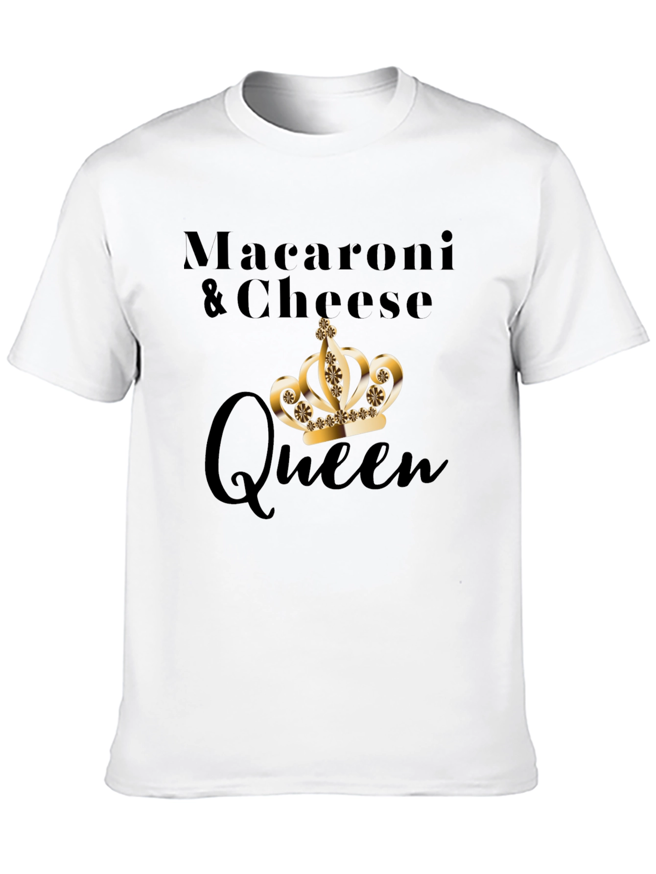Macaroni & Cheese Queen Black T-Shirt
