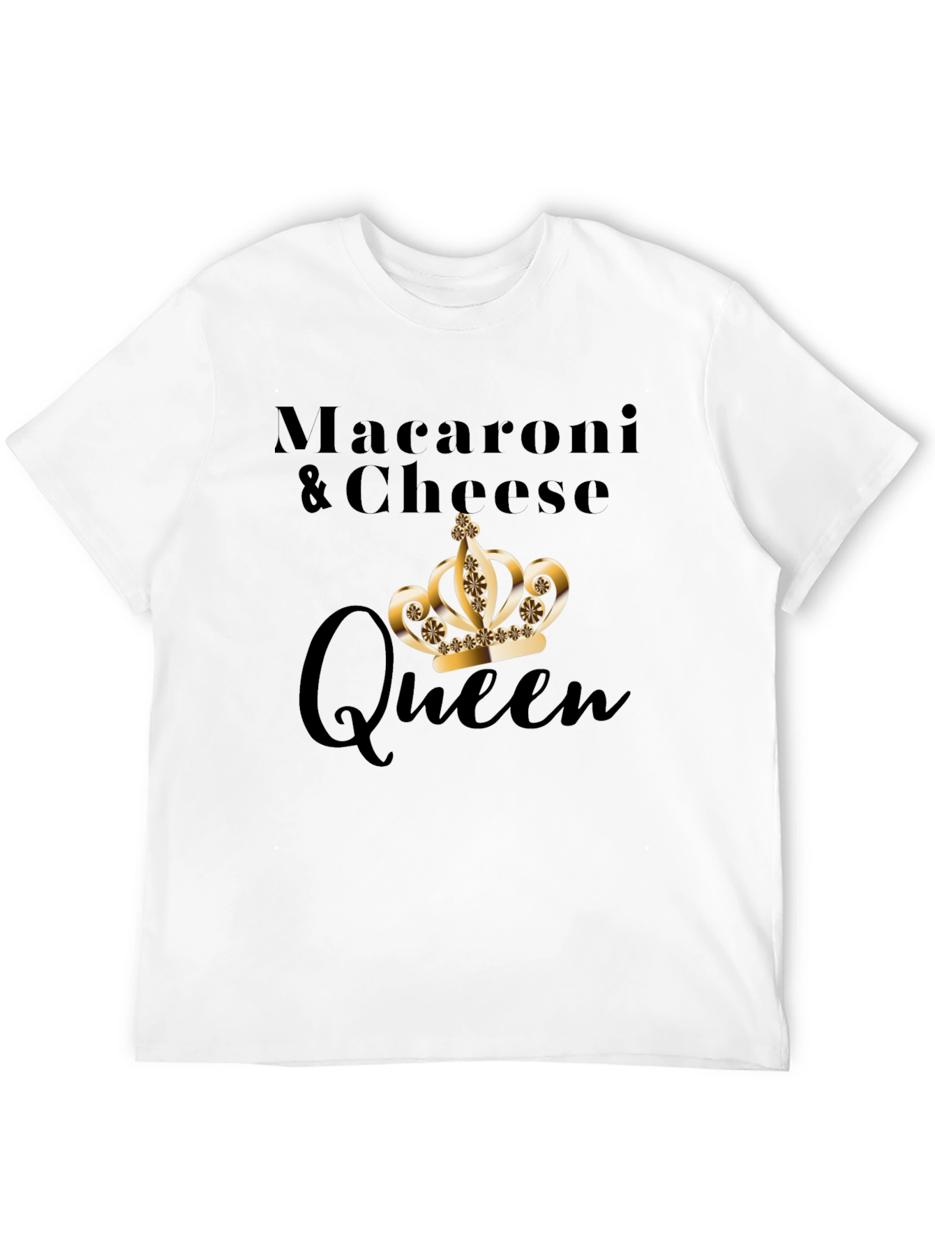 Macaroni & Cheese Queen Black T-Shirt
