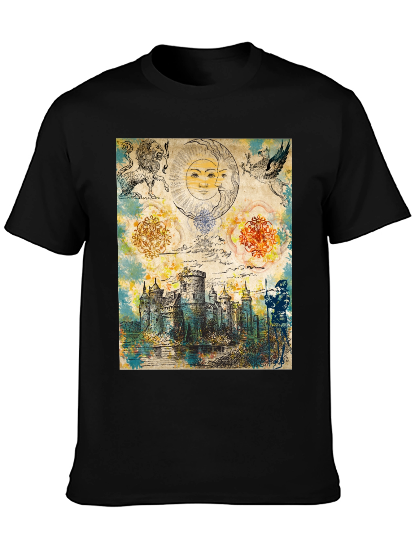 Medieval Castle Graphic Tee - Unique Fantasy Design