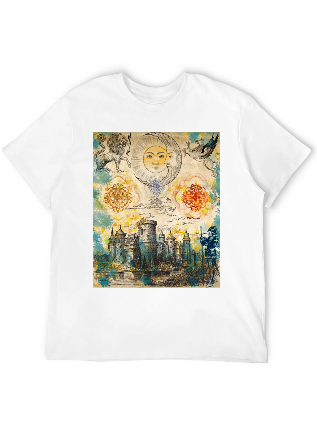 Medieval Castle Graphic Tee - Unique Fantasy Design