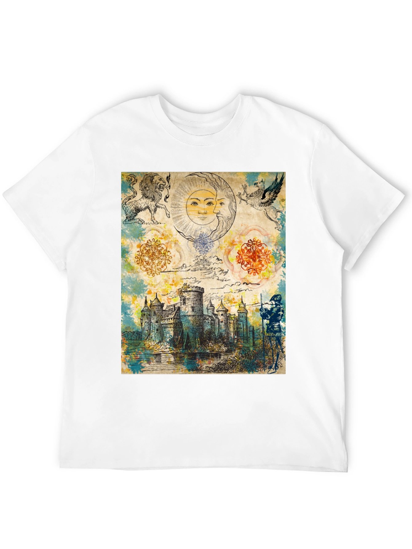 Medieval Castle Graphic Tee - Unique Fantasy Design