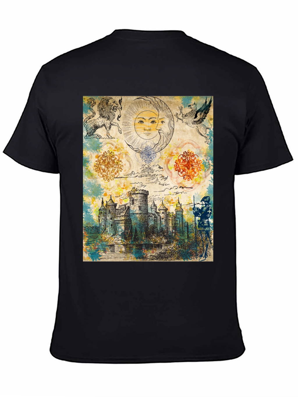 Medieval Castle Graphic Tee - Unique Fantasy Design