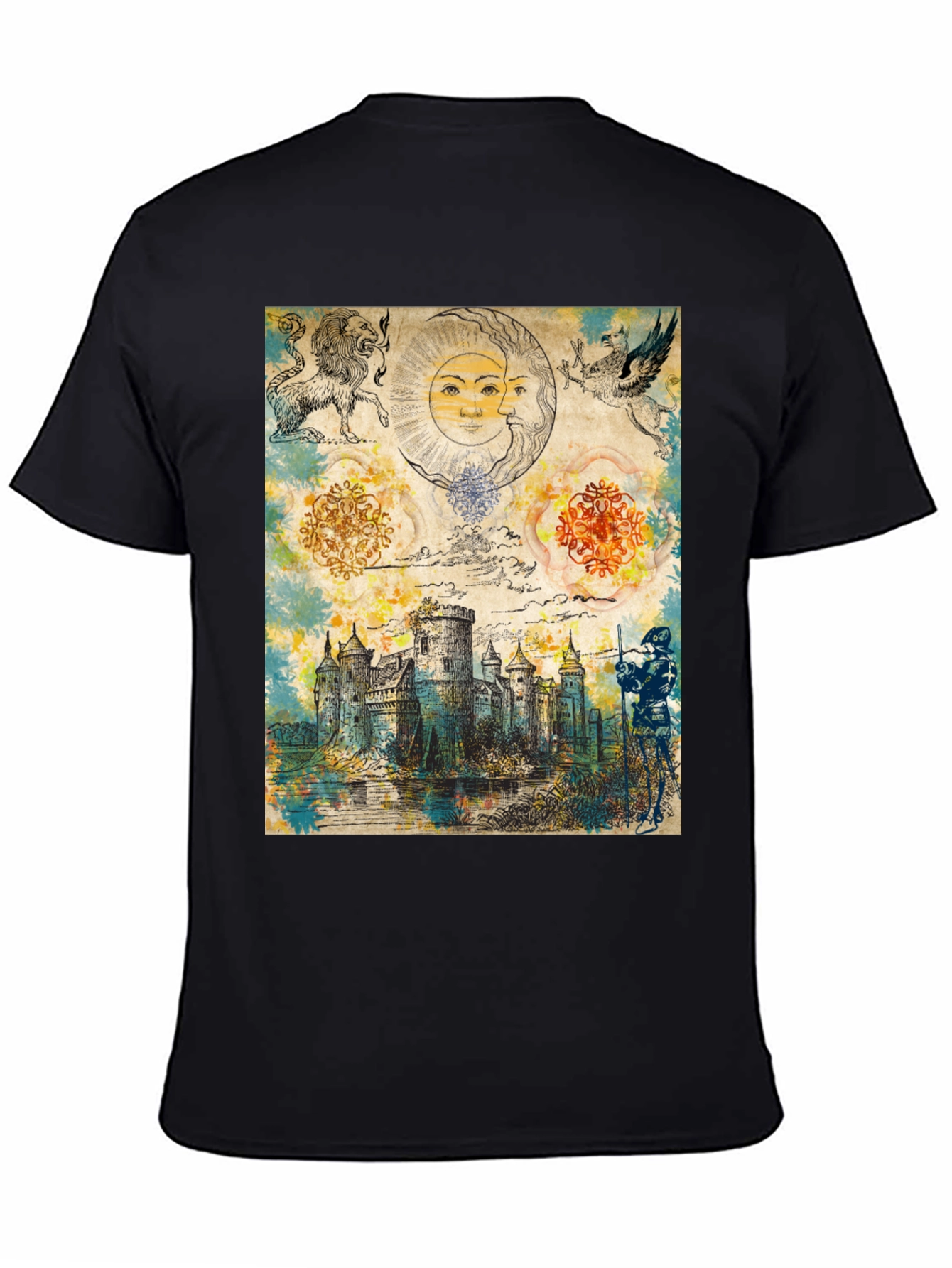 Medieval Castle Graphic Tee - Unique Fantasy Design