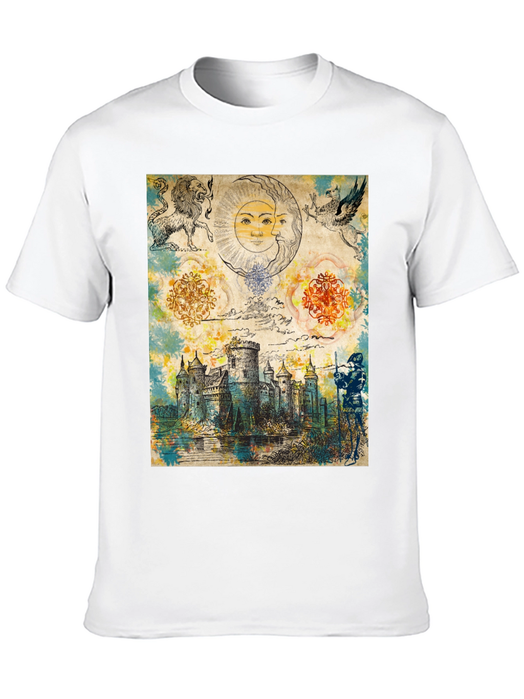 Medieval Castle Graphic Tee - Unique Fantasy Design