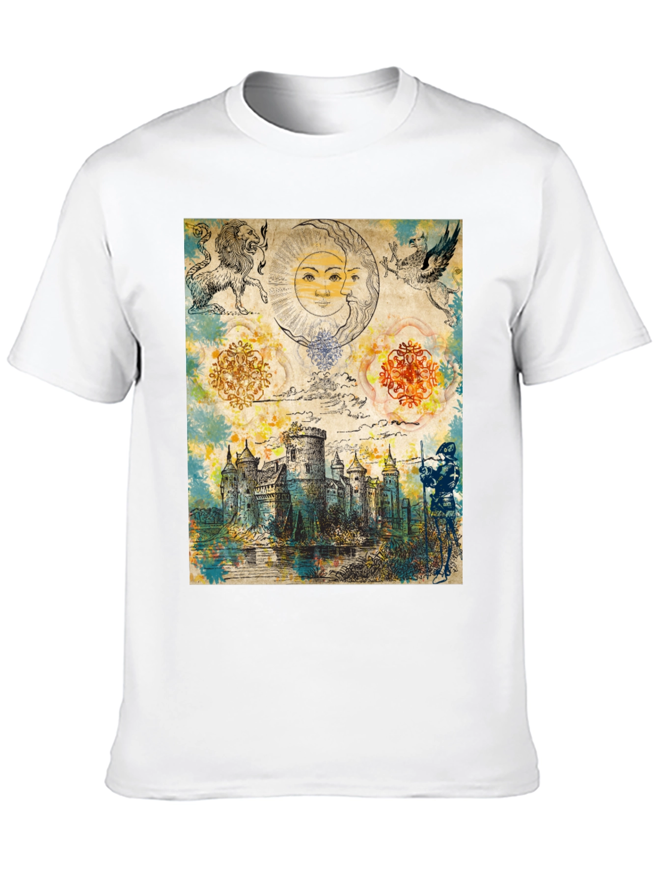 Medieval Castle Graphic Tee - Unique Fantasy Design