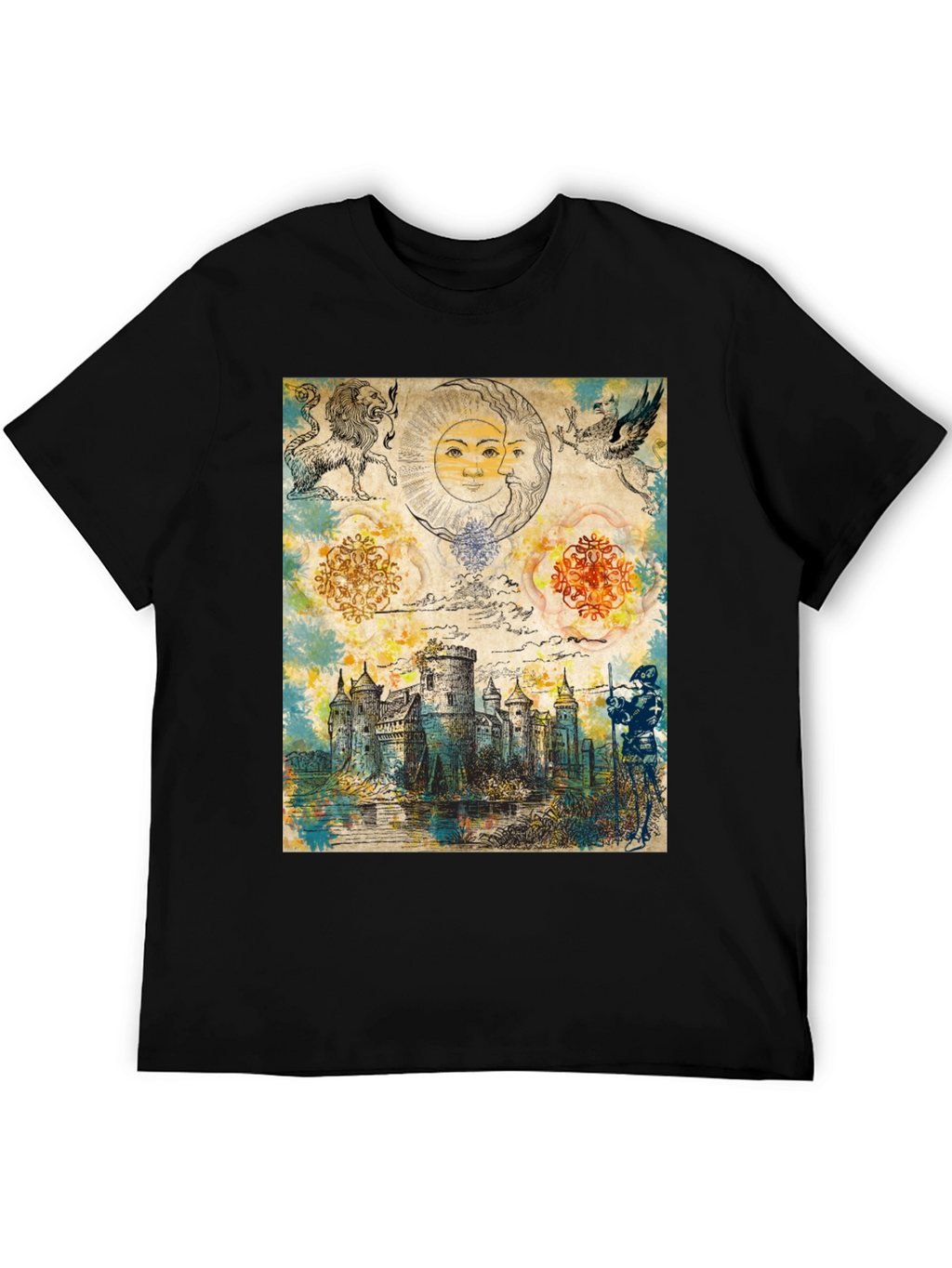 Medieval Castle Graphic Tee - Unique Fantasy Design
