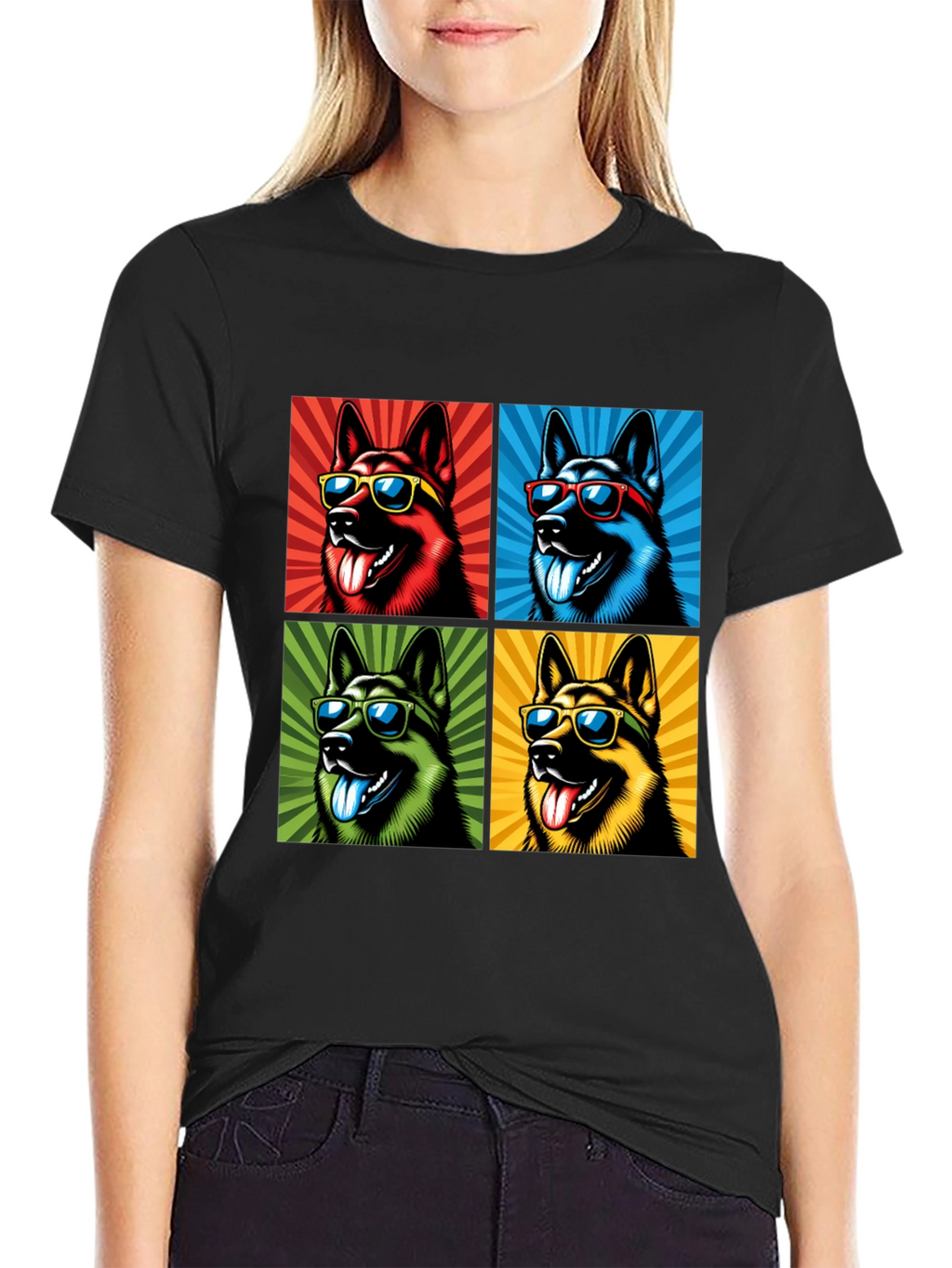 Cool Dog Pop Art T-Shirt