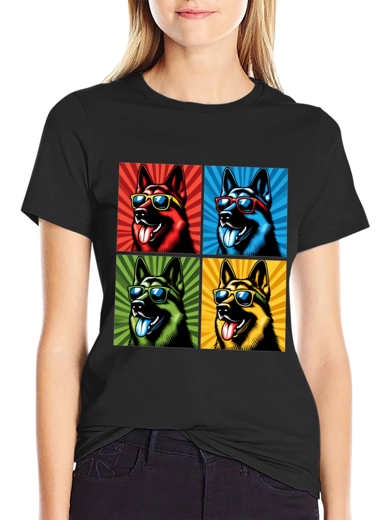 Cool Dog Pop Art T-Shirt