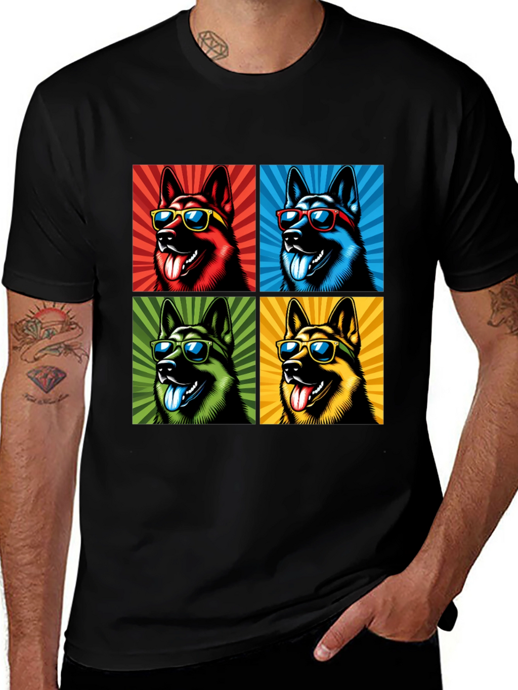 Cool Dog Pop Art T-Shirt