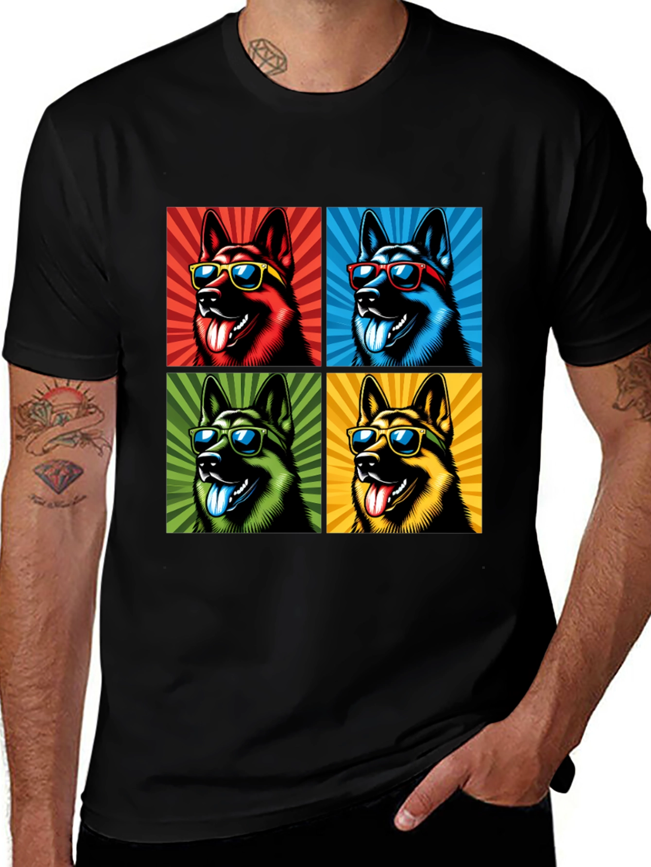 Cool Dog Pop Art T-Shirt