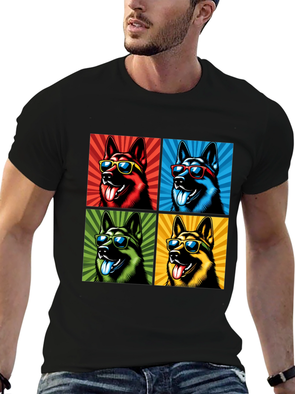 Cool Dog Pop Art T-Shirt