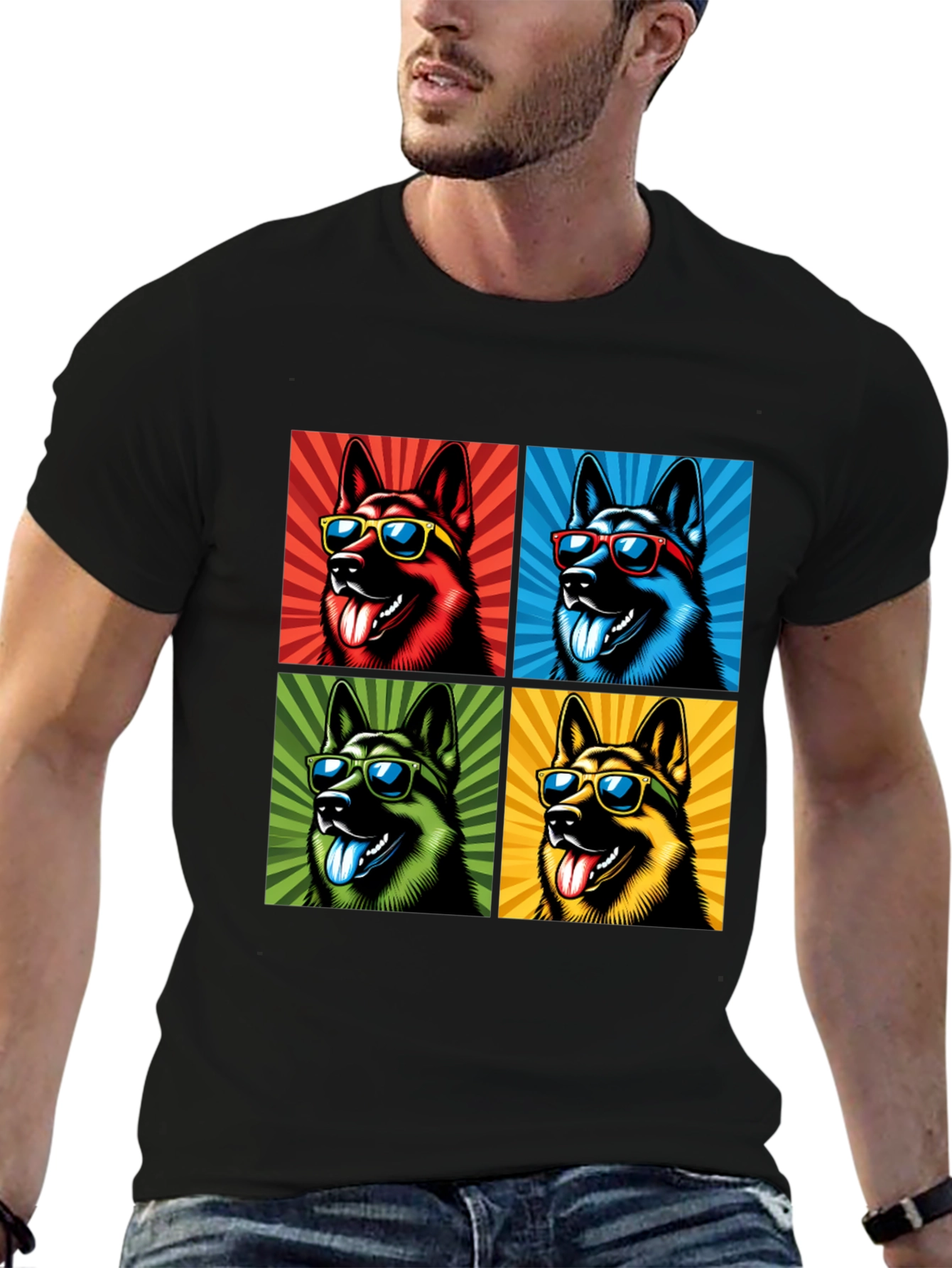 Cool Dog Pop Art T-Shirt
