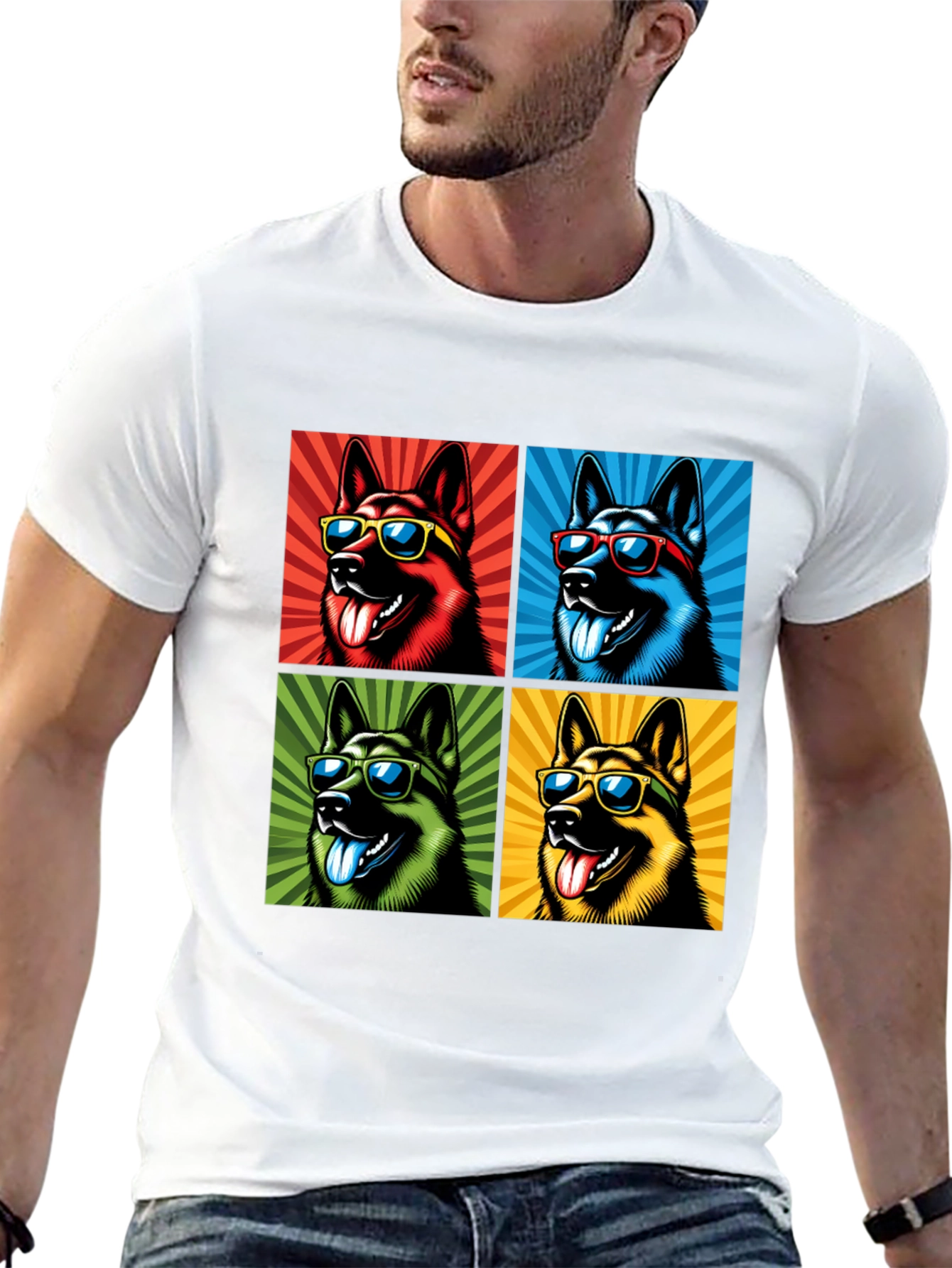 Cool Dog Pop Art T-Shirt