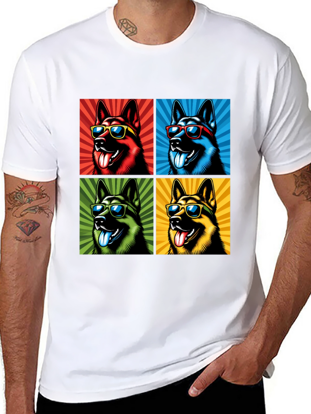 Cool Dog Pop Art T-Shirt
