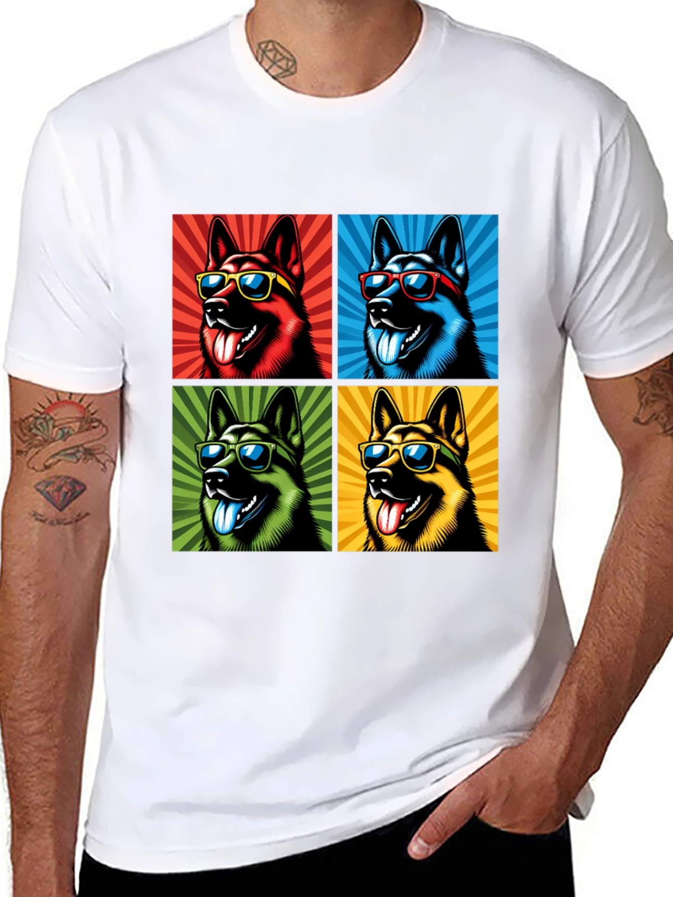Cool Dog Pop Art T-Shirt