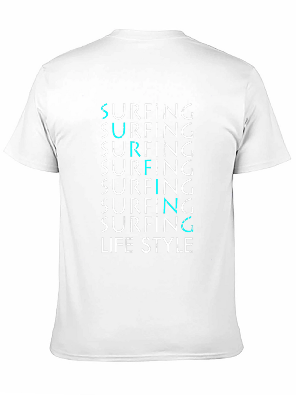 Surfing Lifestyle Graphic Tee - Black Cotton Blend