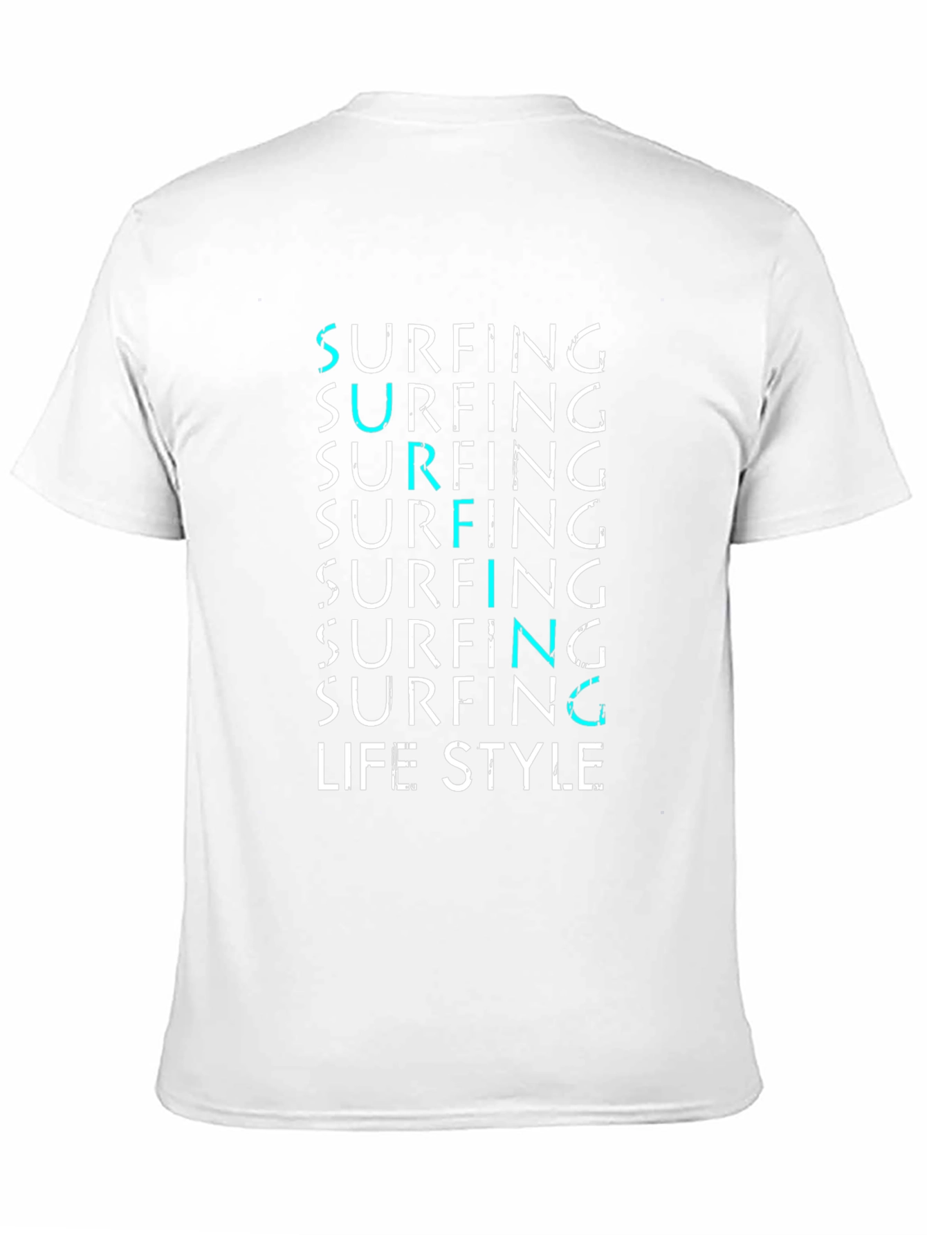 Surfing Lifestyle Graphic Tee - Black Cotton Blend