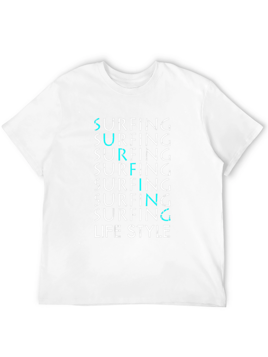 Surfing Lifestyle Graphic Tee - Black Cotton Blend