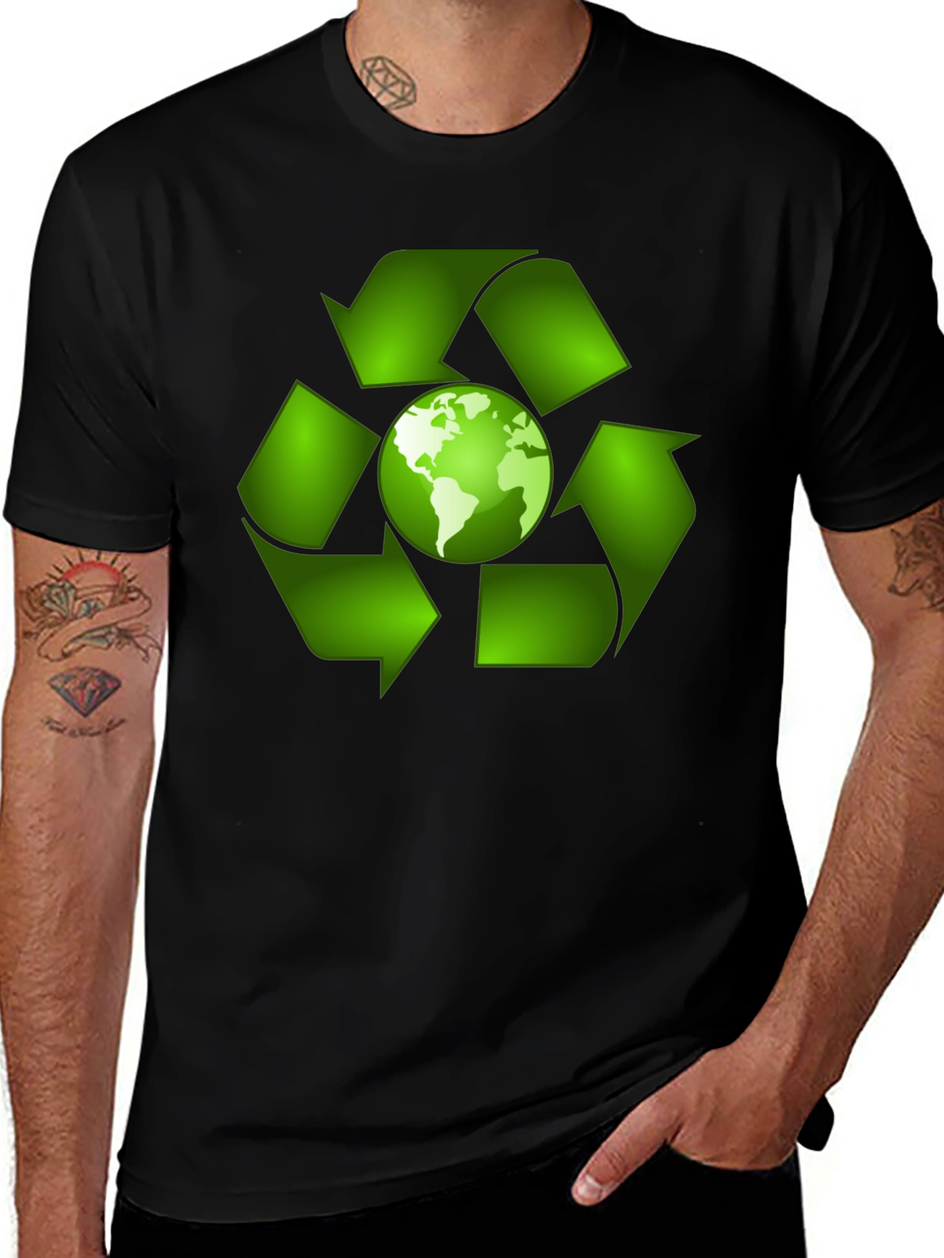Eco-Friendly Earth Recycle T-Shirt