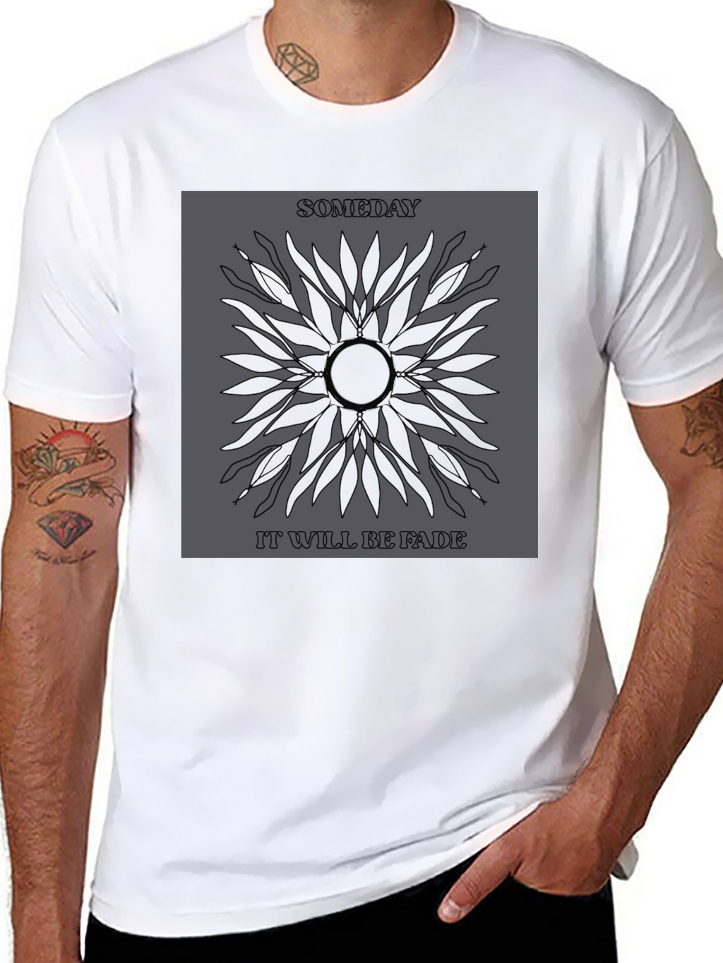 Someday Fade Graphic Print Tee - Stylish Comfort