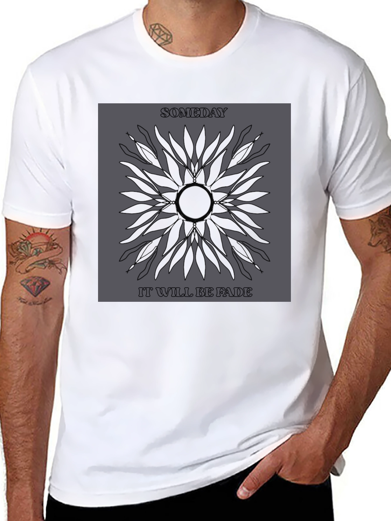 Someday Fade Graphic Print Tee - Stylish Comfort
