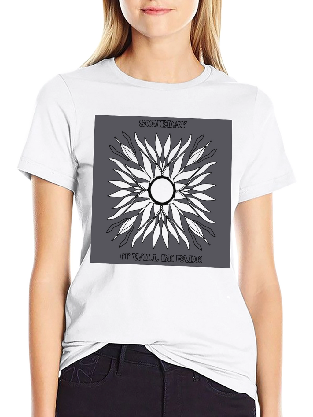 Someday Fade Graphic Print Tee - Stylish Comfort
