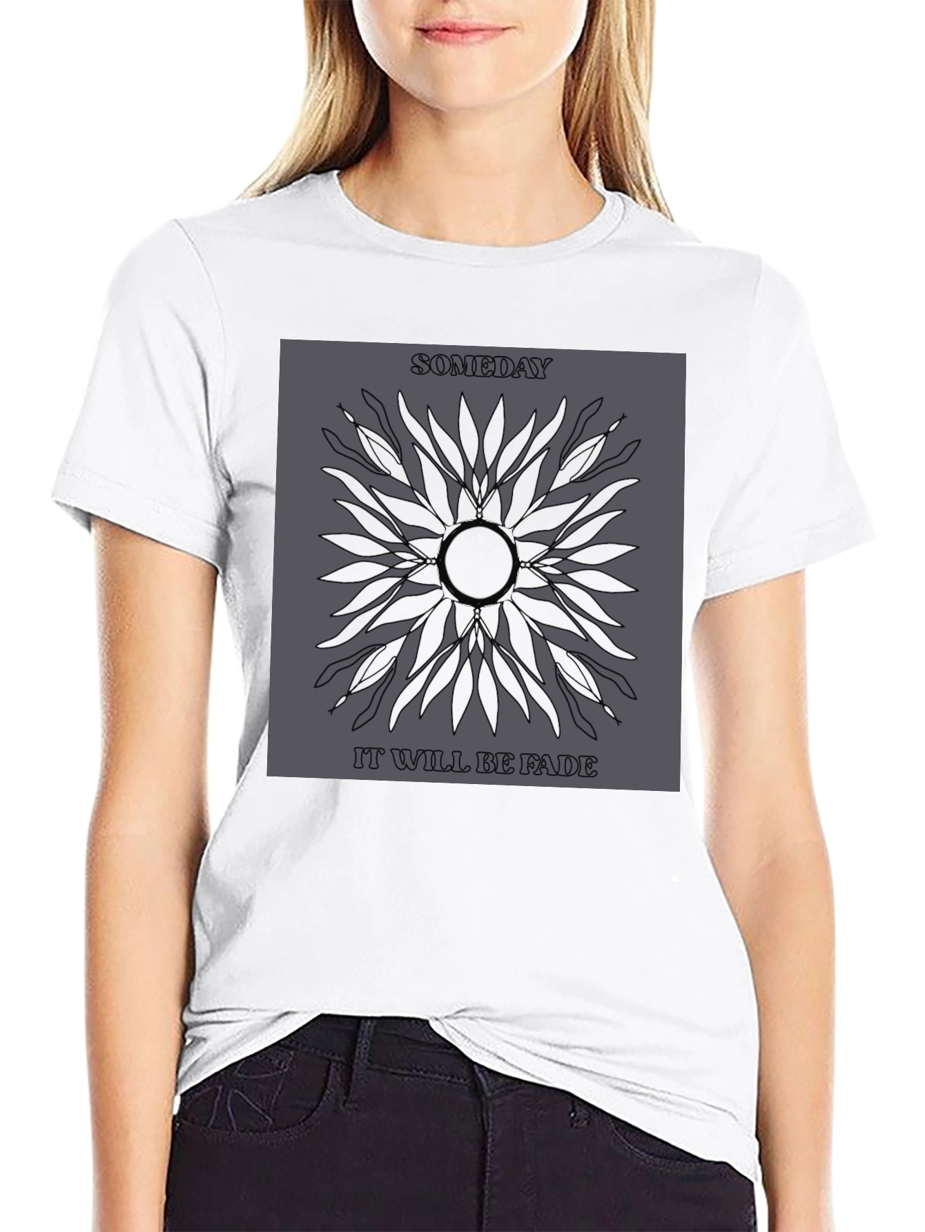Someday Fade Graphic Print Tee - Stylish Comfort