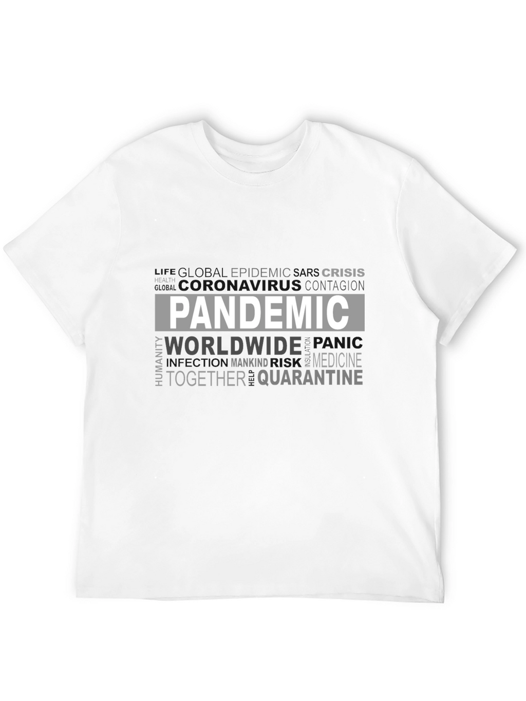 Pandemic Word Cloud Graphic T-Shirt - Unisex Tee