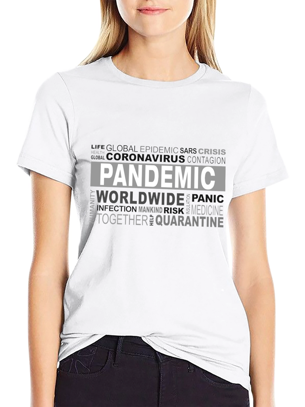 Pandemic Word Cloud Graphic T-Shirt - Unisex Tee