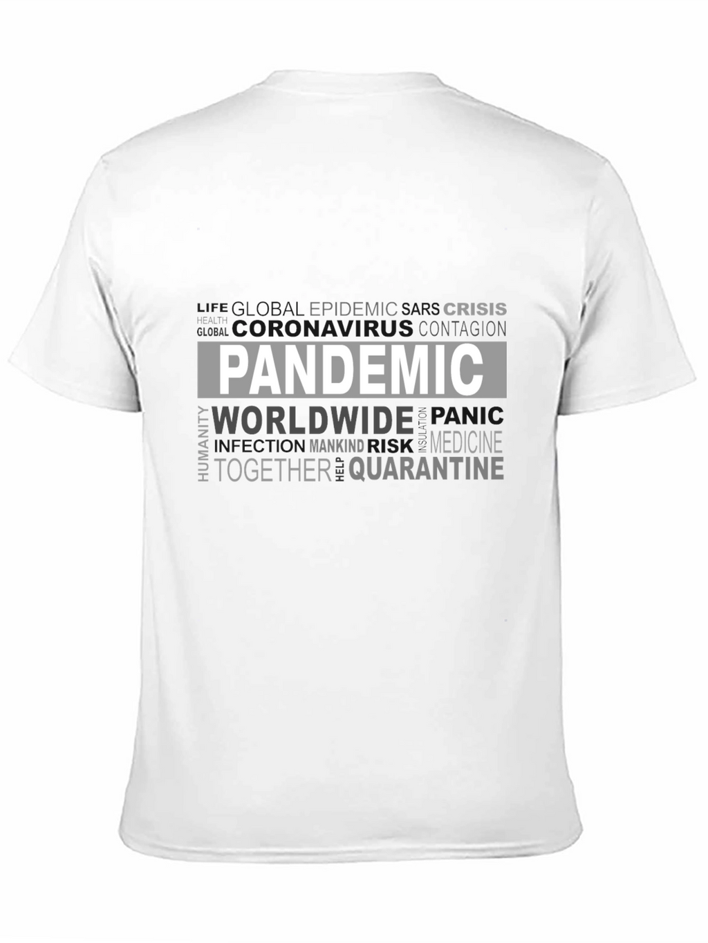 Pandemic Word Cloud Graphic T-Shirt - Unisex Tee