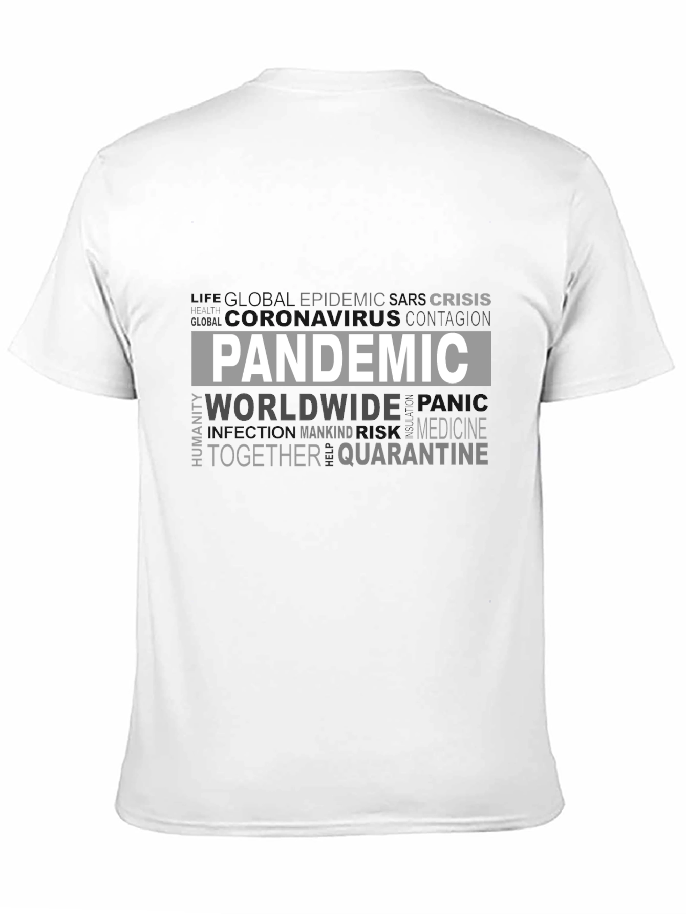 Pandemic Word Cloud Graphic T-Shirt - Unisex Tee
