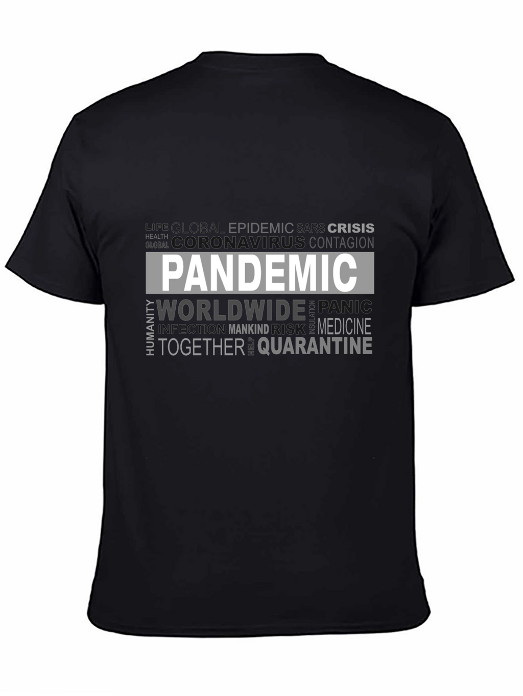 Pandemic Word Cloud Graphic T-Shirt - Unisex Tee