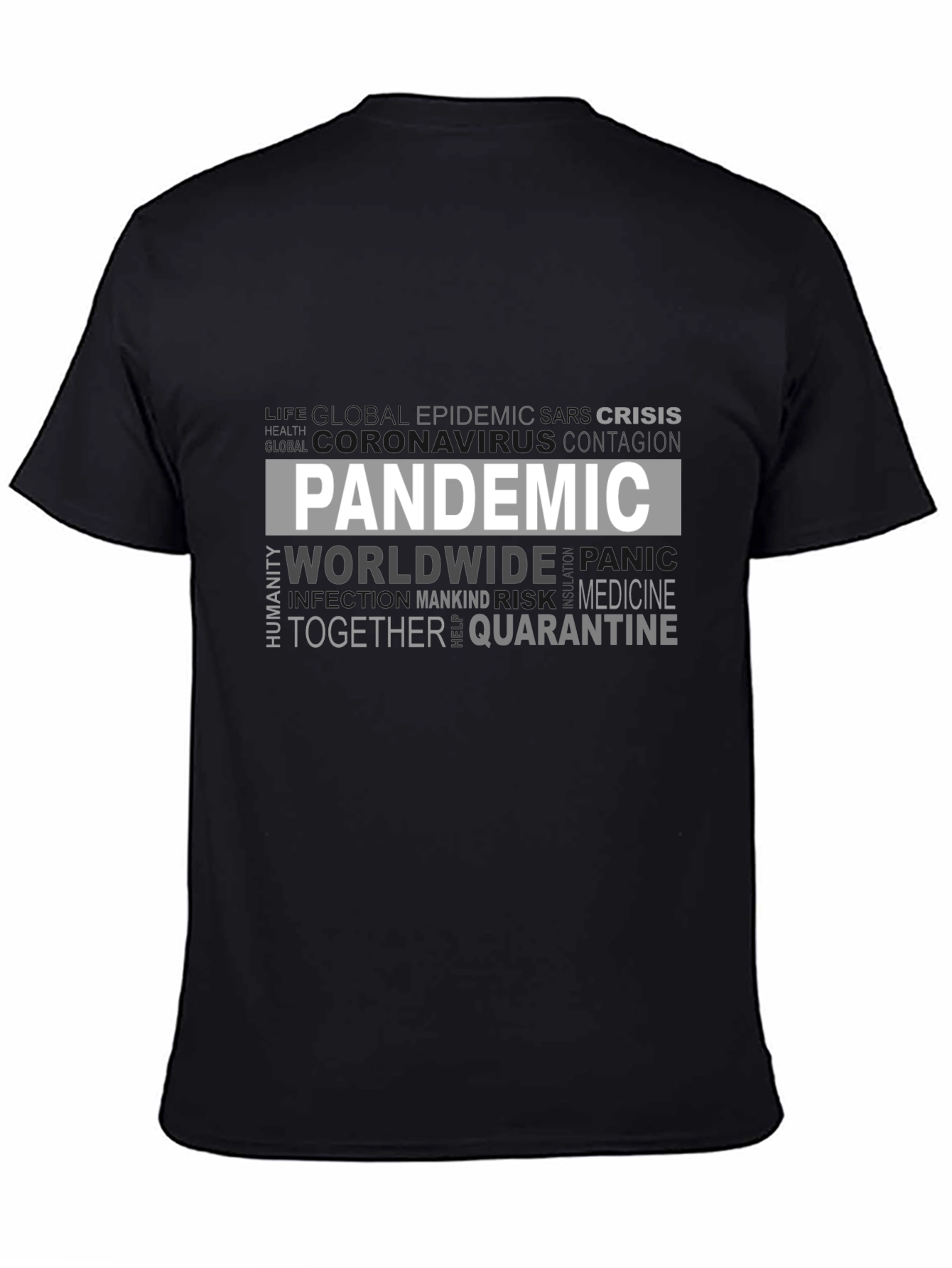Pandemic Word Cloud Graphic T-Shirt - Unisex Tee