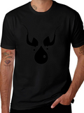 Abstract Devil Face Graphic Tee