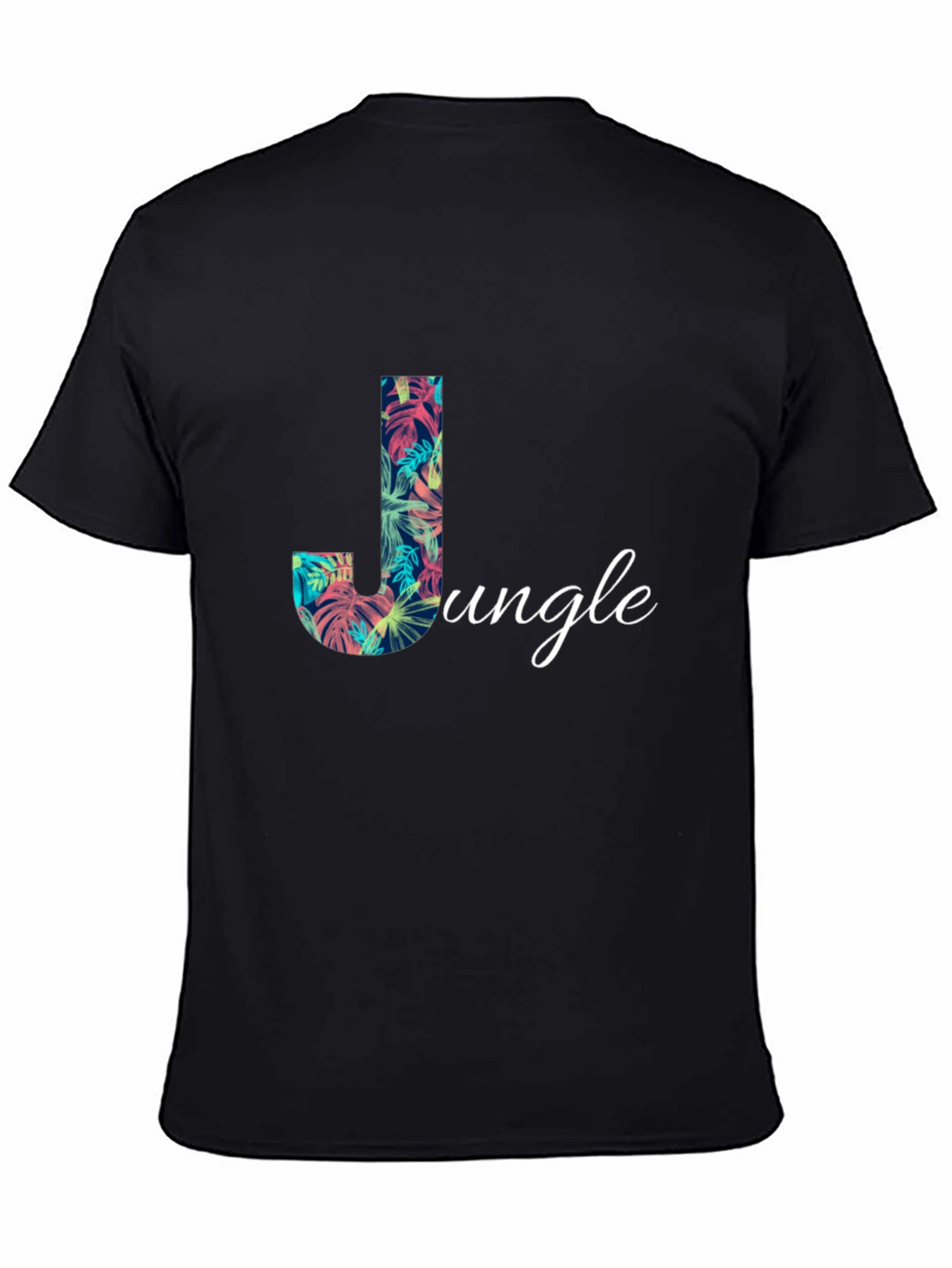Jungle Print Black T-Shirt