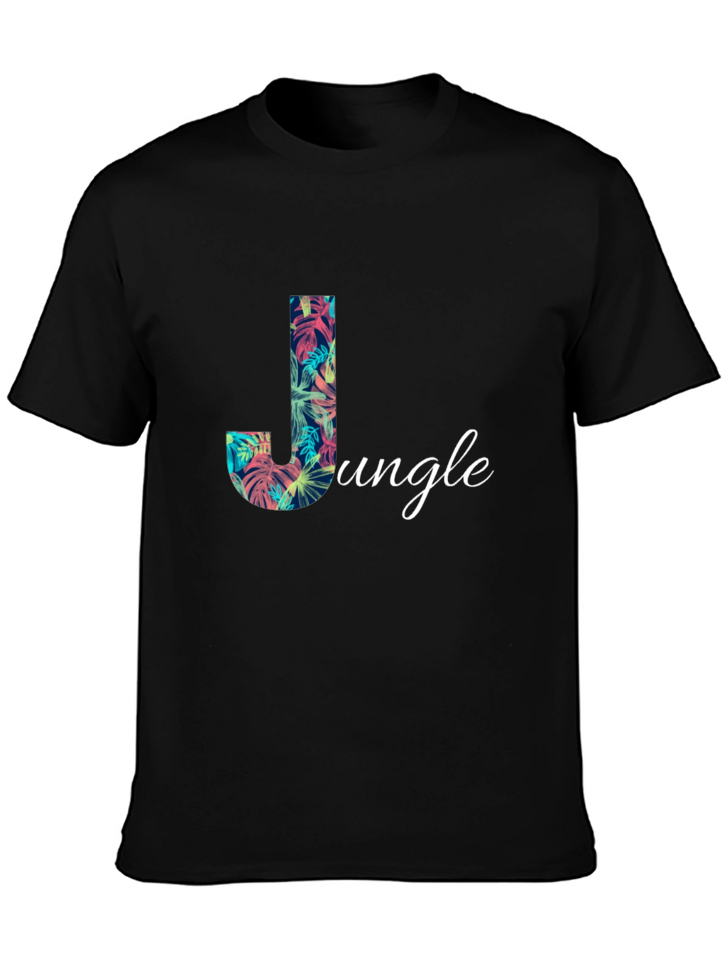 Jungle Print Black T-Shirt
