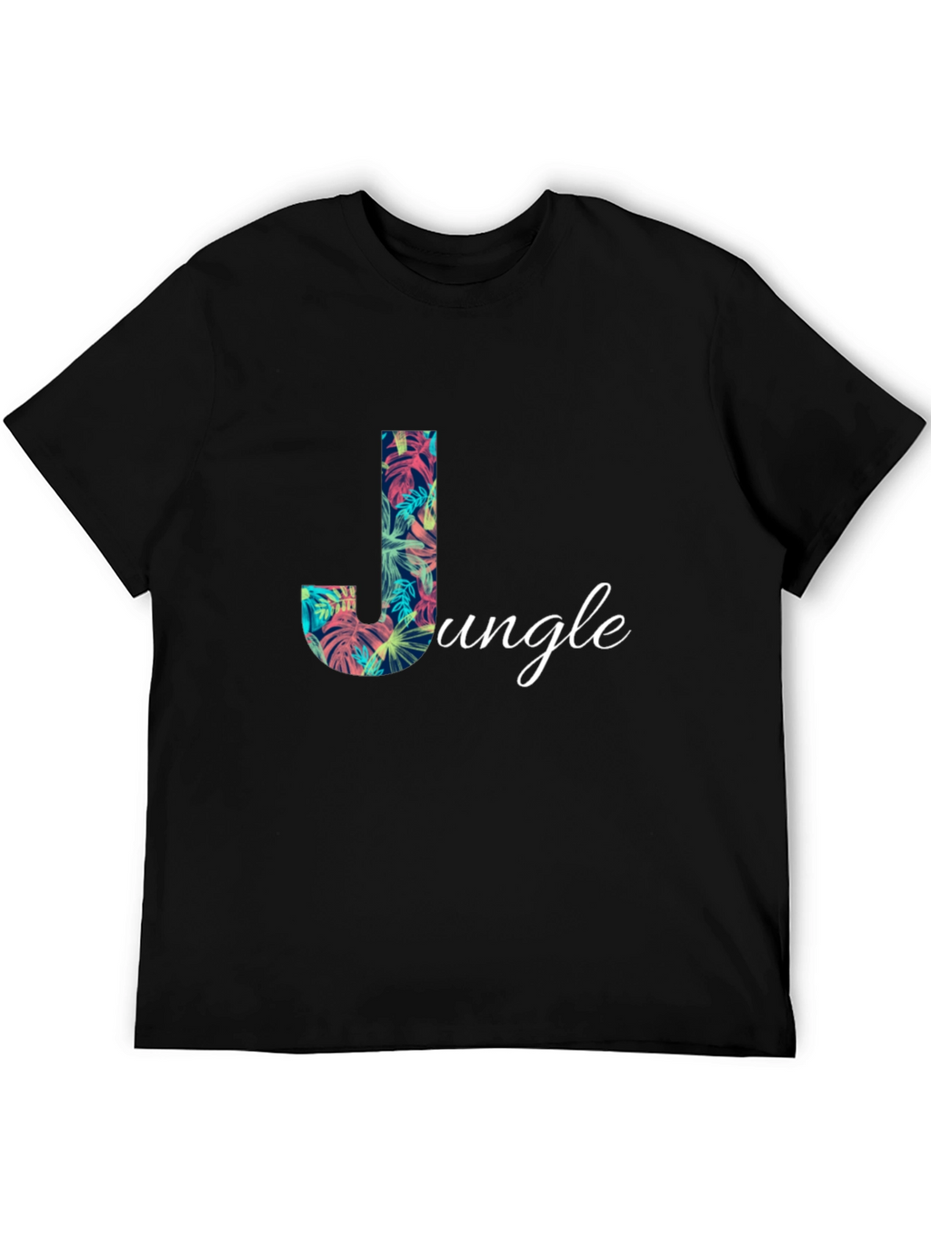 Jungle Print Black T-Shirt
