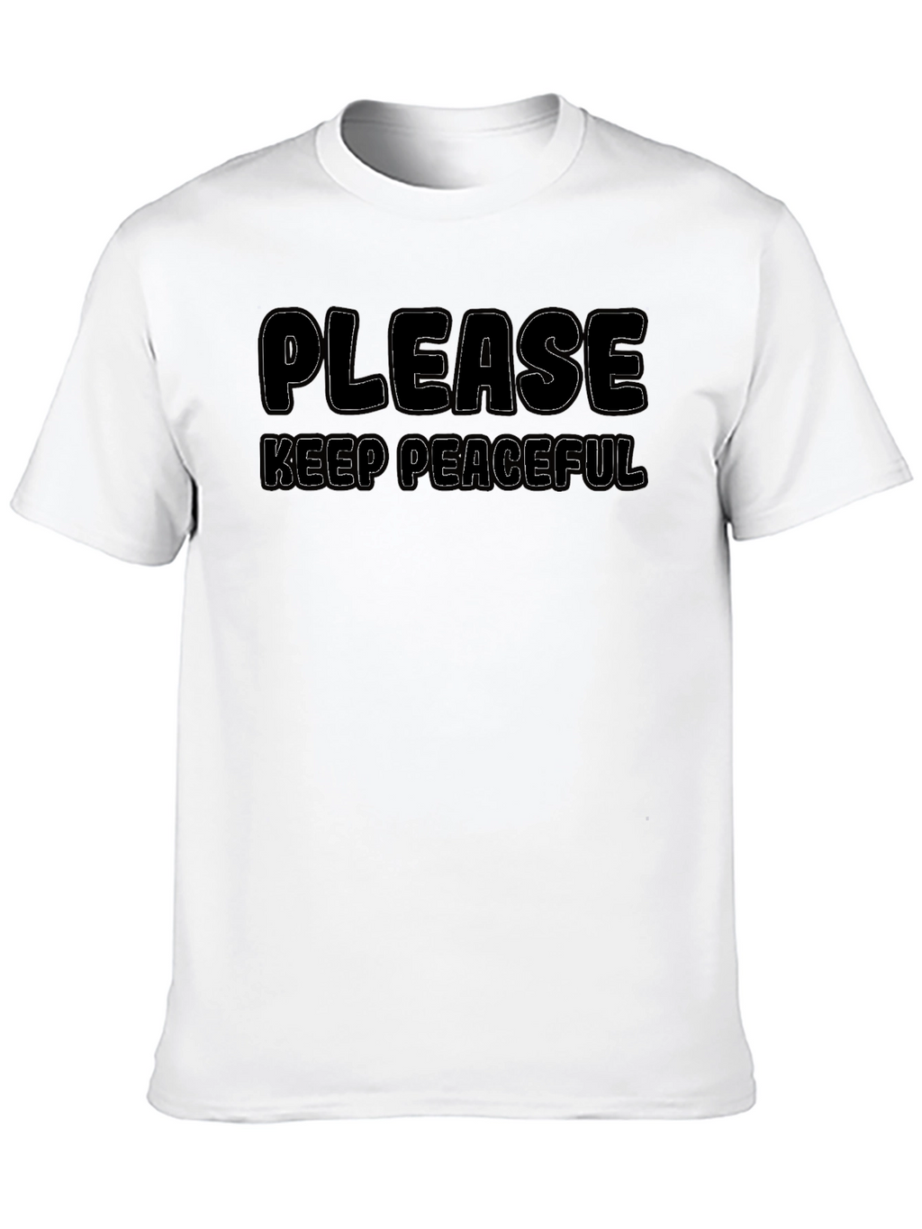 Please Keep Peaceful Black T-Shirt