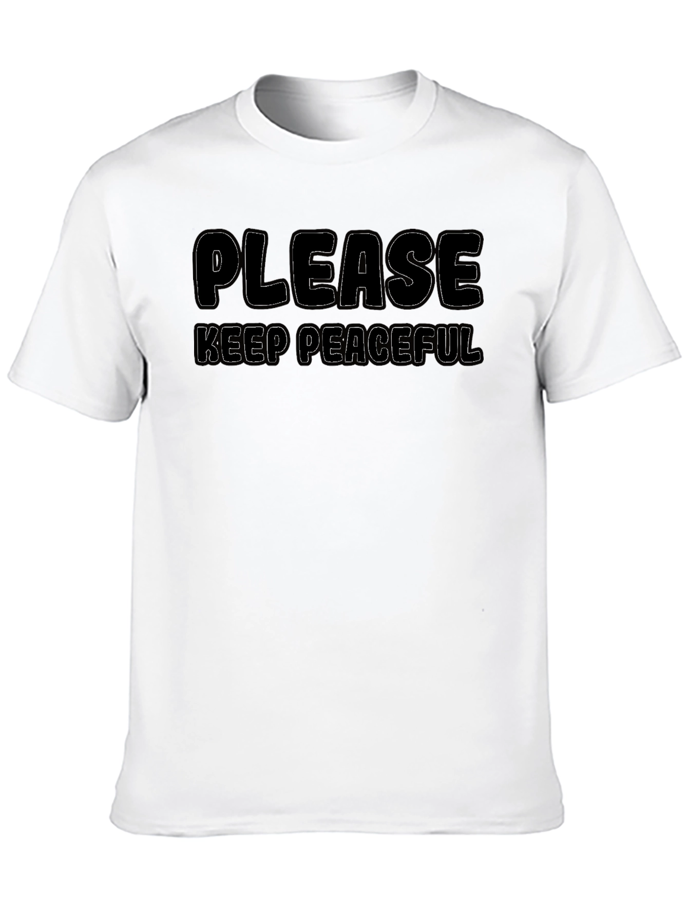 Please Keep Peaceful Black T-Shirt