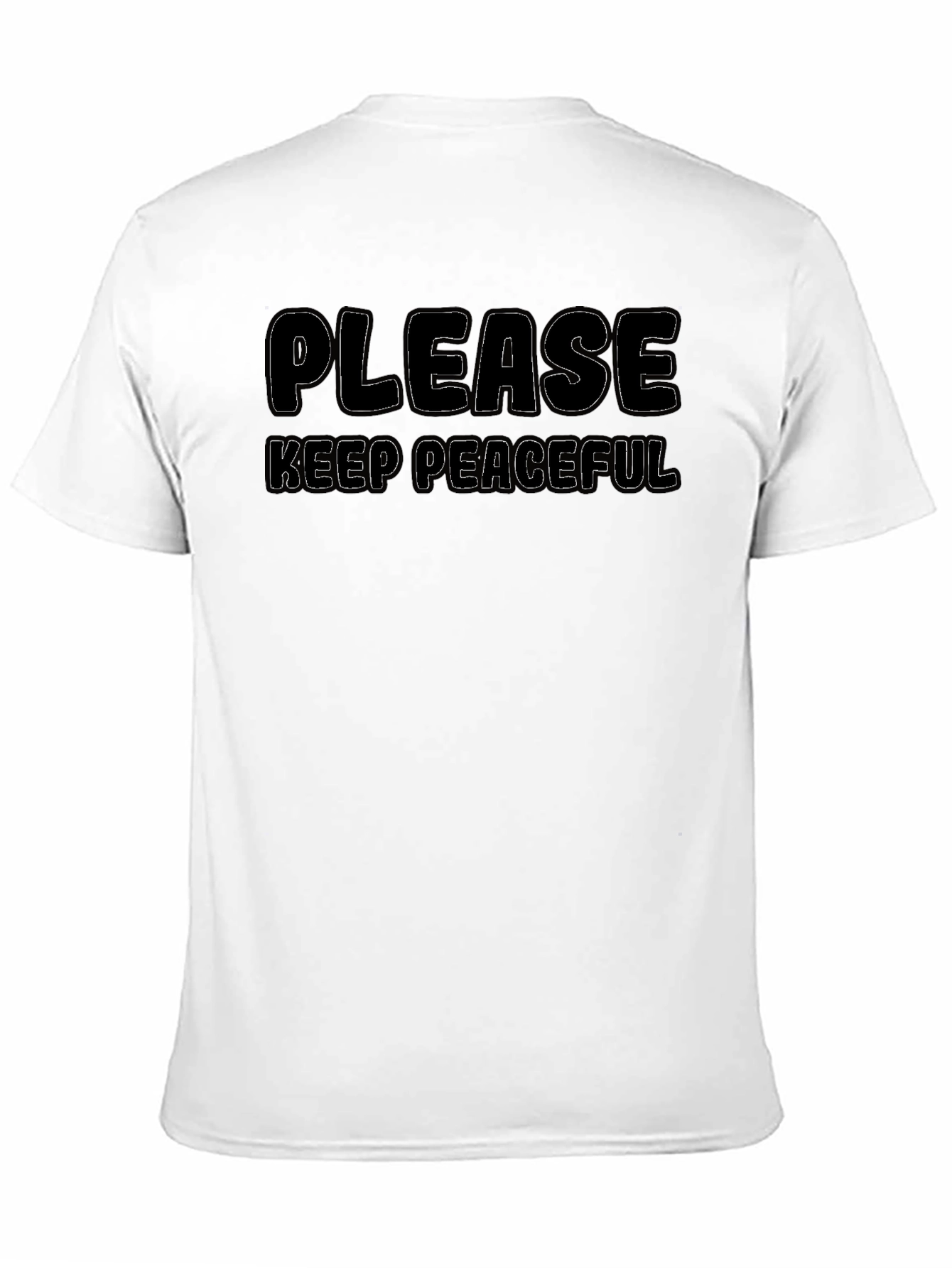 Please Keep Peaceful Black T-Shirt